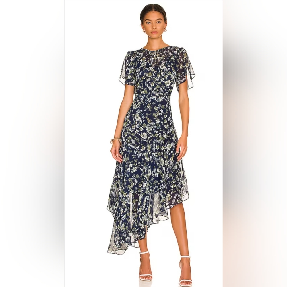 REVOLVE ASTR The Label Maxi Flutter Sleeve Floral Dress